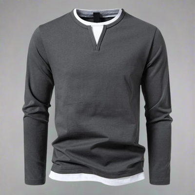 Mason – Μακρυμάνικο T-Shirt με V-λαιμόκοψη, μοντέρνος σχεδιασμός