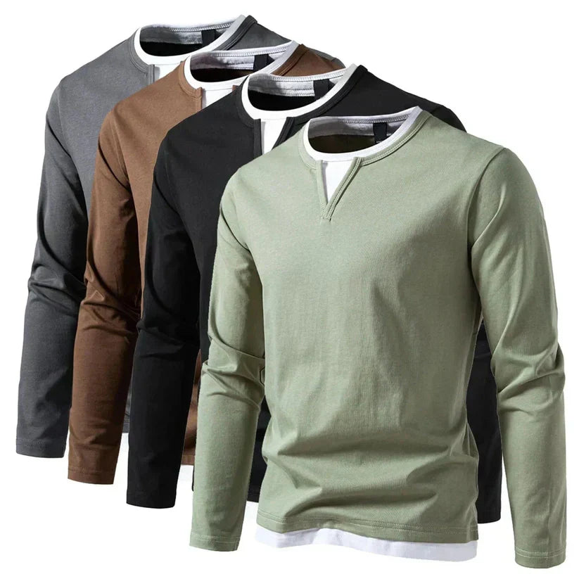 Mason – Μακρυμάνικο T-Shirt με V-λαιμόκοψη, μοντέρνος σχεδιασμός