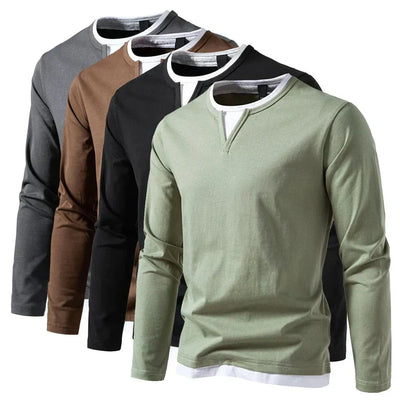 Mason – Μακρυμάνικο T-Shirt με V-λαιμόκοψη, μοντέρνος σχεδιασμός