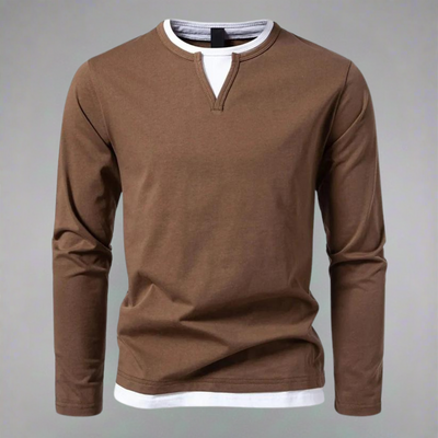 Mason – Μακρυμάνικο T-Shirt με V-λαιμόκοψη, μοντέρνος σχεδιασμός