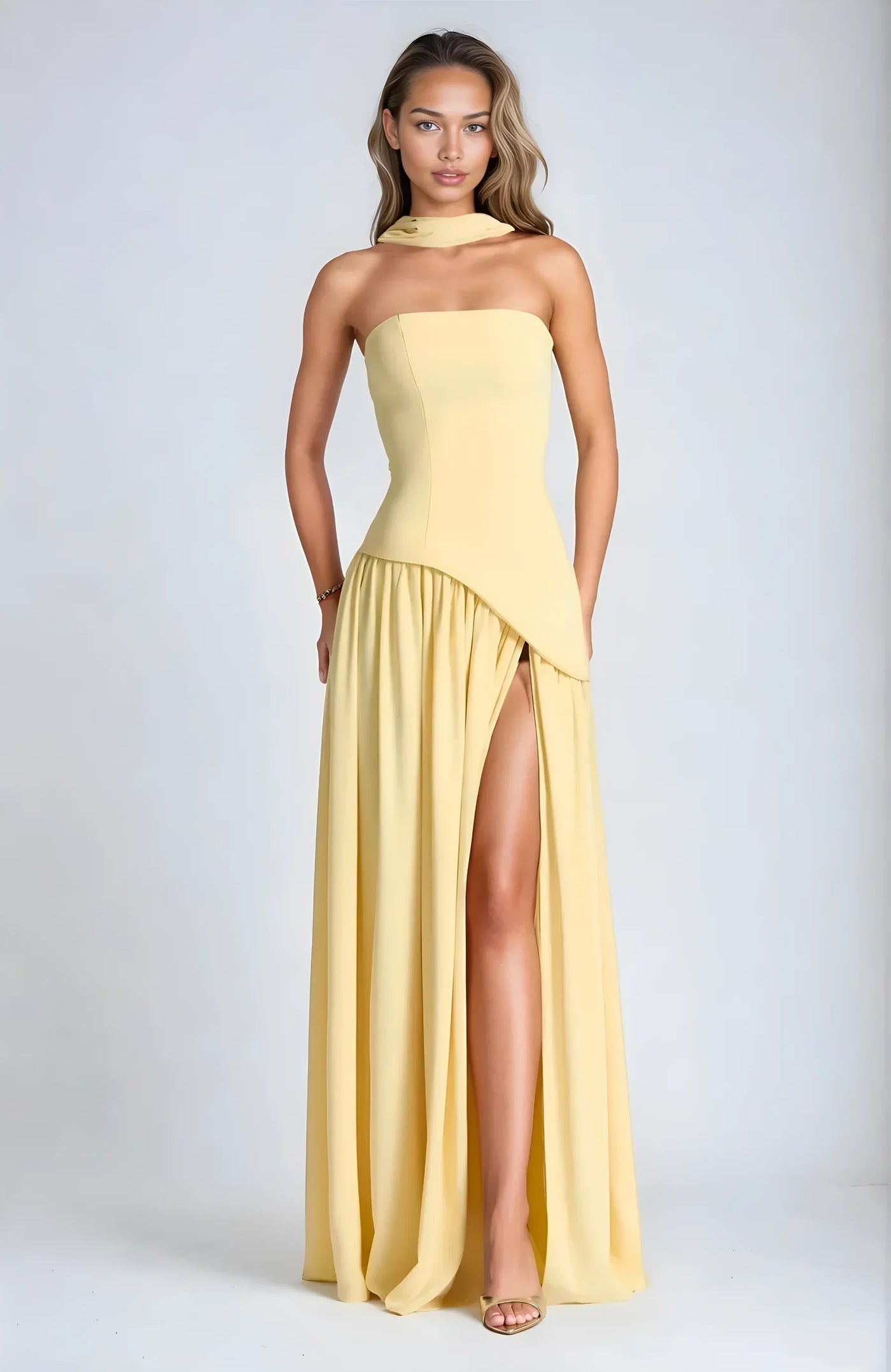 Alessia™ | Asymmetrical Dress with Choker