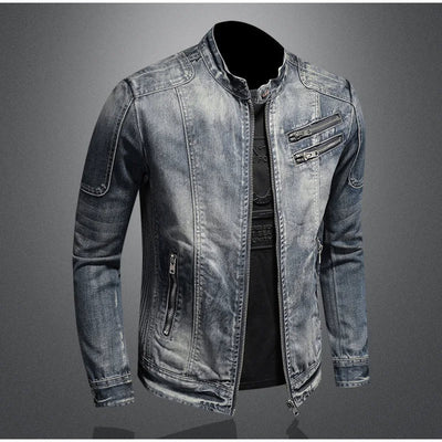 Ανατρεπτική Denim Χειμερινή Ζακέτα