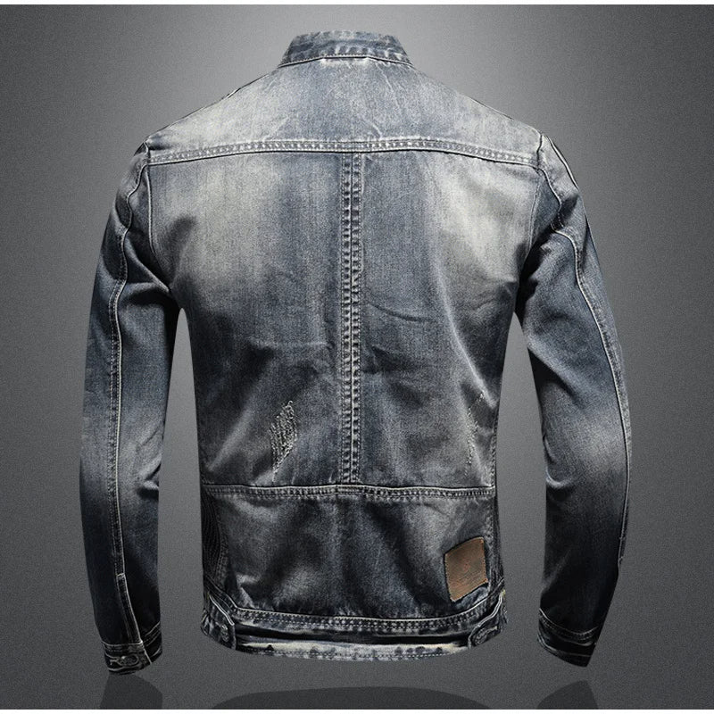 Ανατρεπτική Denim Χειμερινή Ζακέτα