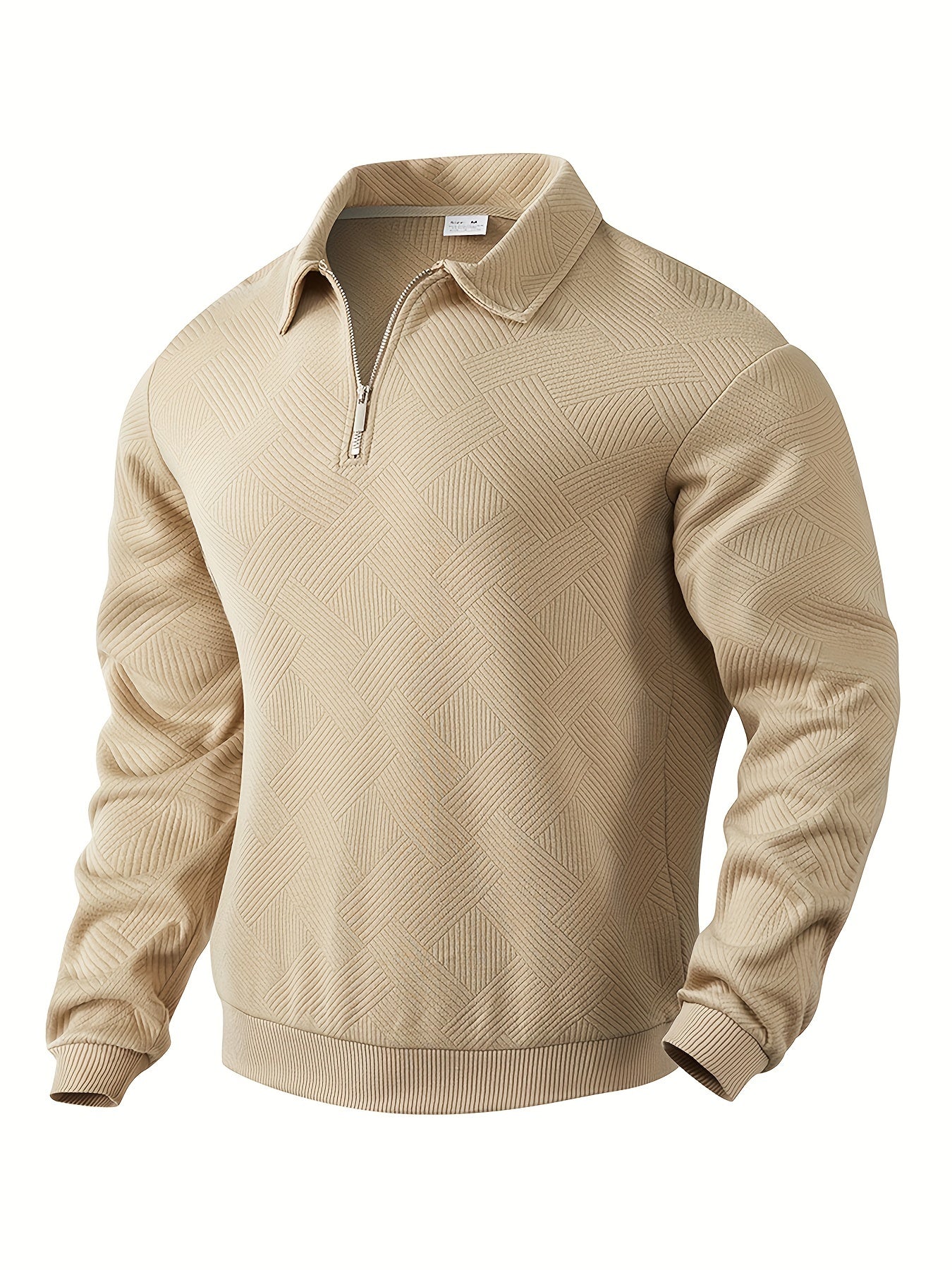 Όσκαρ – Vintage-Zip-Pullover με γεωμετρικό σχέδιο