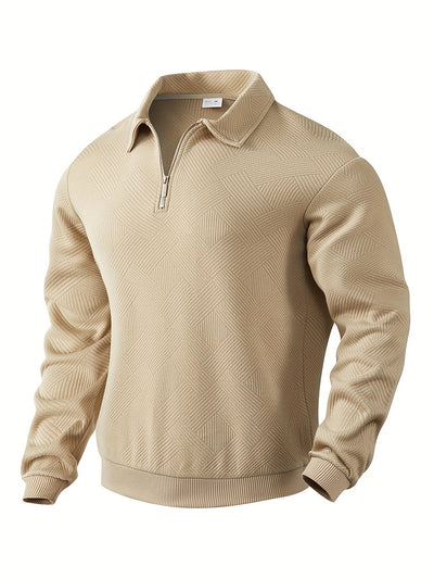 Όσκαρ – Vintage-Zip-Pullover με γεωμετρικό σχέδιο