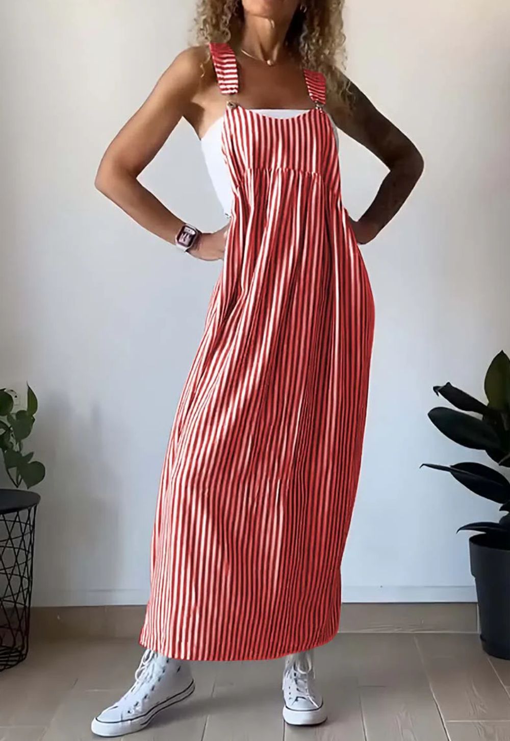 ΑΛΙΣΑ – Άνετο Jumpsuit με Ριγέ Σχέδιο