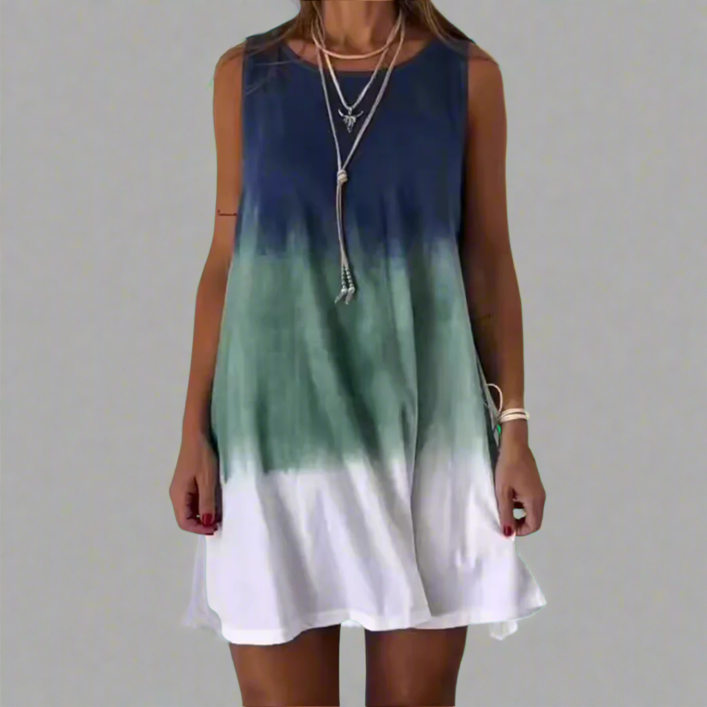 Welflinde | Μοντέρνο Μίνι Φόρεμα με Tie-Dye Λουκ