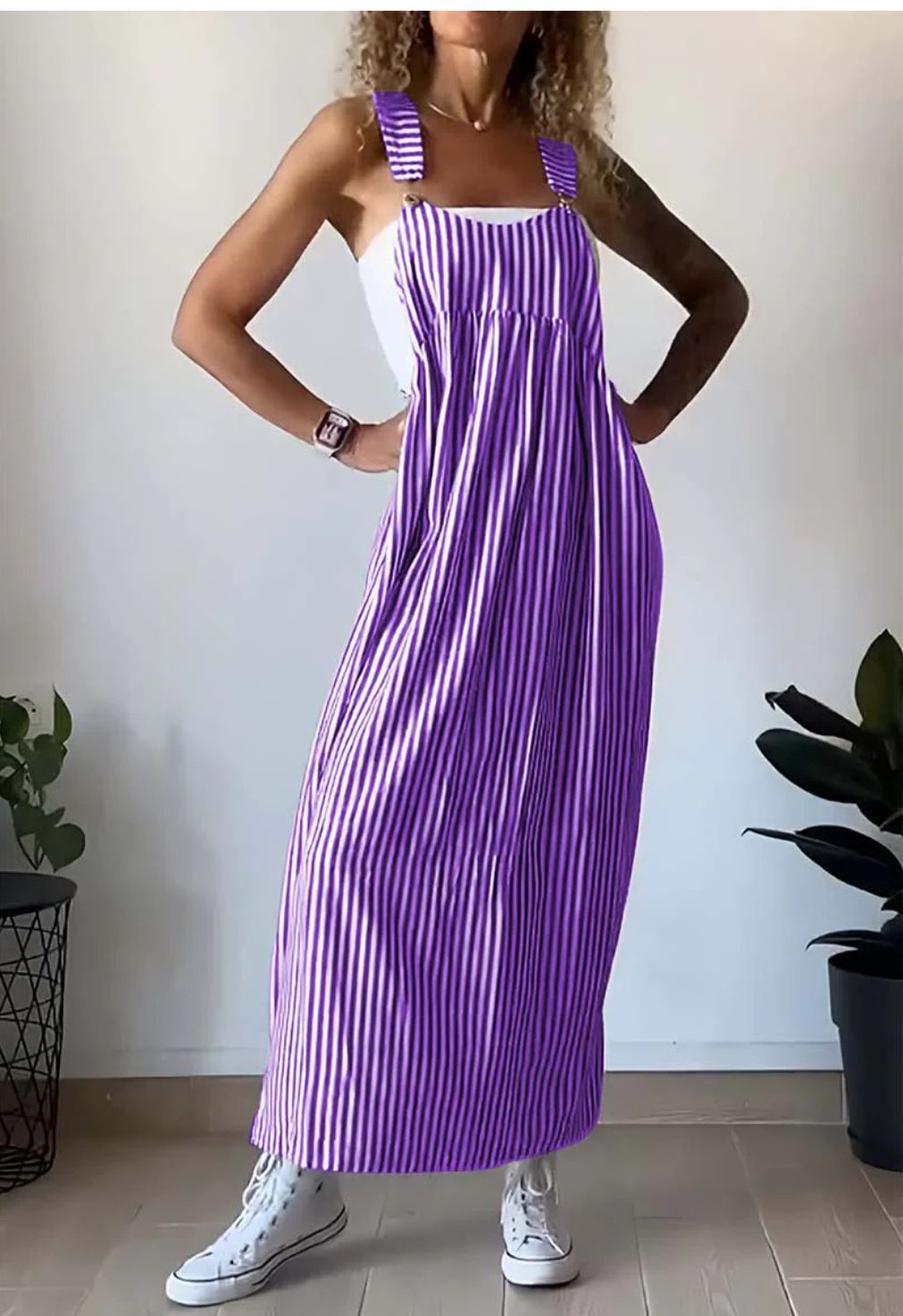 ΑΛΙΣΑ – Άνετο Jumpsuit με Ριγέ Σχέδιο
