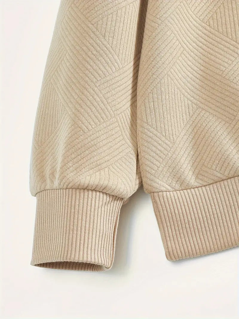 Όσκαρ – Vintage-Zip-Pullover με γεωμετρικό σχέδιο