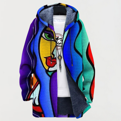 Λένα | Πολύχρωμο Καλλιτεχνικό Hoodie