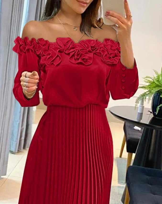 Aria™ | Maxi Off-Shoulder Flowy Dress
