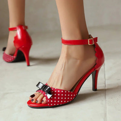 MELINA – Πέδιλα Peeptoe-High Heels με λουράκι στον αστράγαλο