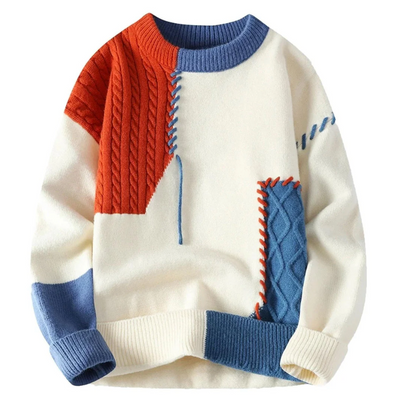 Lavezzi™ | Πουλόβερ Patchwork Στυλ