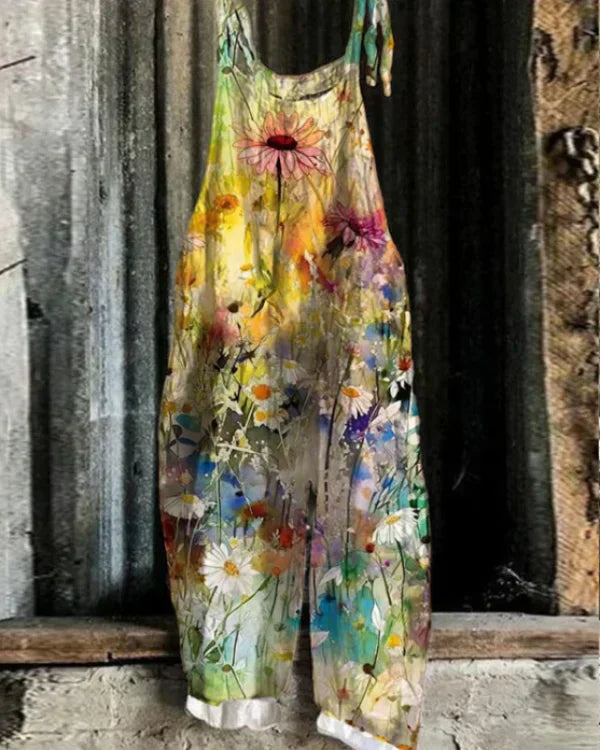 FLEUR – Floral Κοντομάνικο Φόρεμα με Μαργαρίτες
