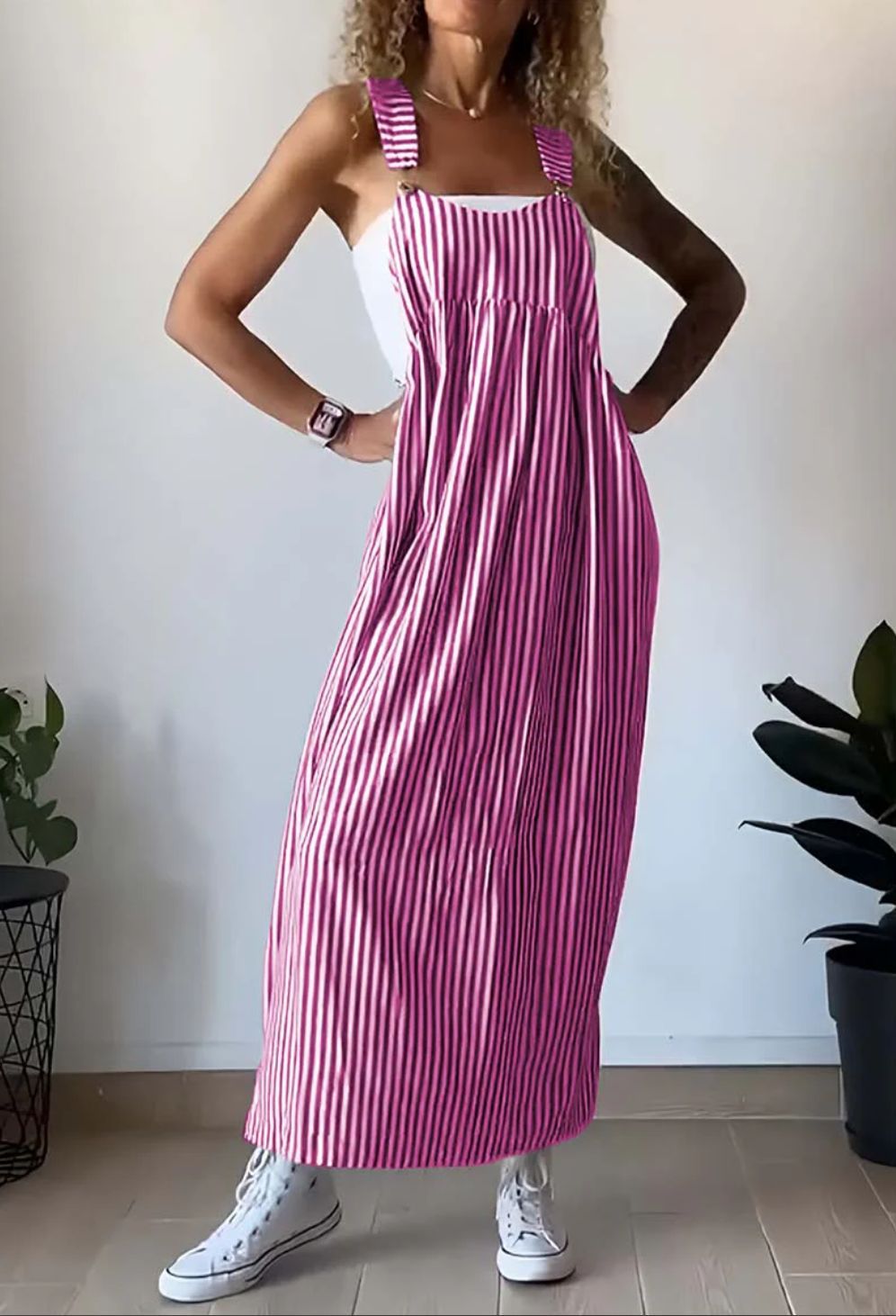 ΑΛΙΣΑ – Άνετο Jumpsuit με Ριγέ Σχέδιο