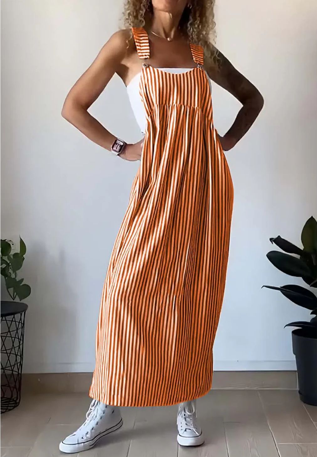 ΑΛΙΣΑ – Άνετο Jumpsuit με Ριγέ Σχέδιο