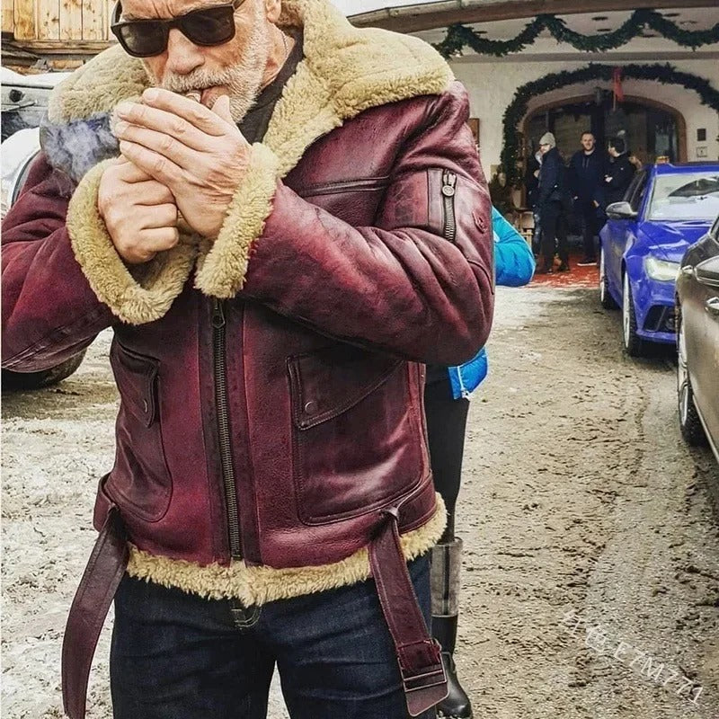 Tom™ | Ζεστή Δερμάτινη Πιλότ Jacket