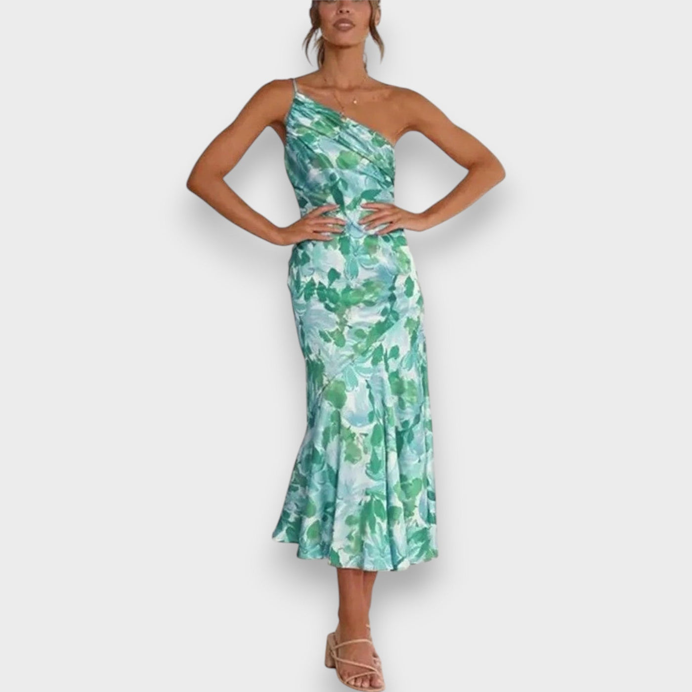 Celie™ | Floral One-Shoulder Dress