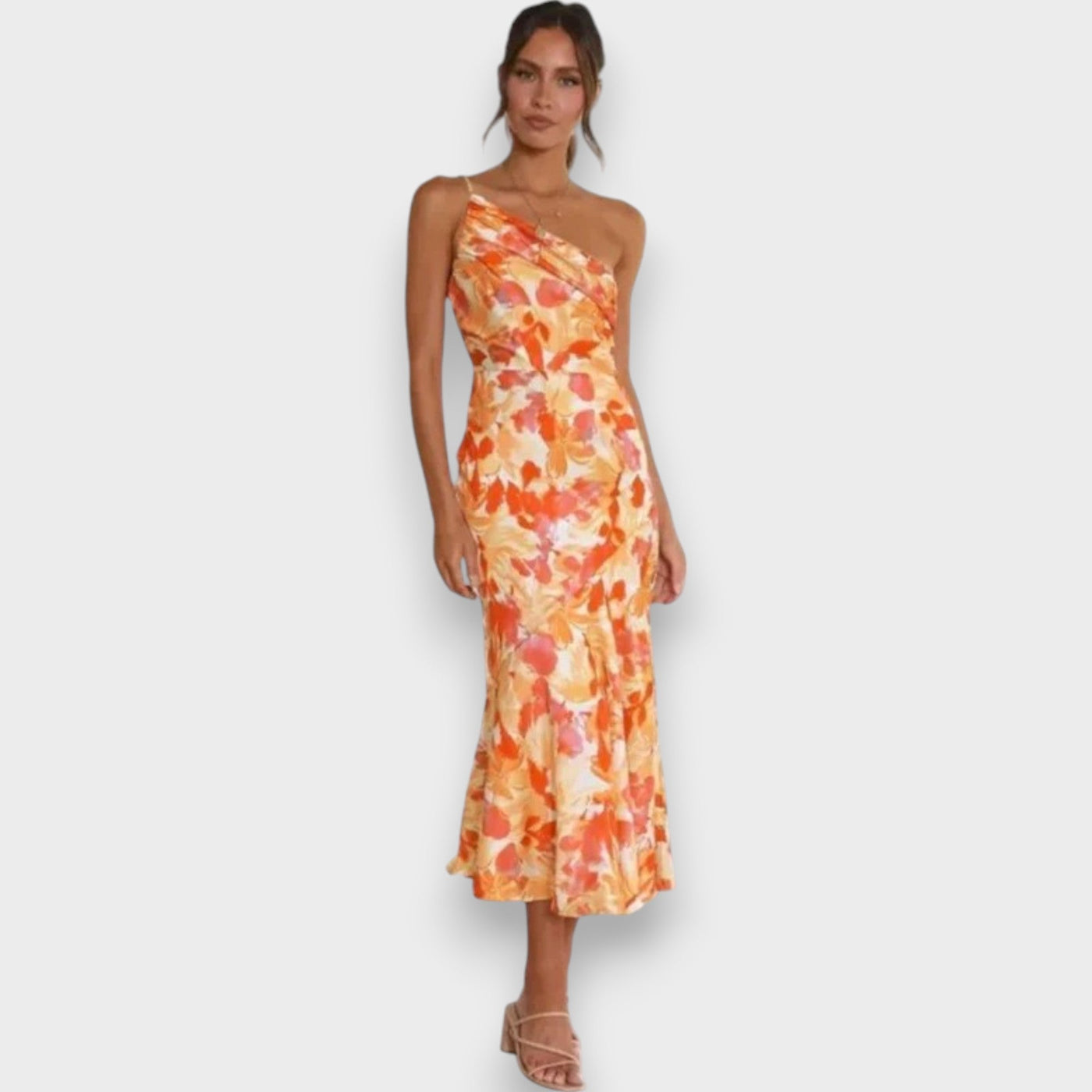 Celie™ | Floral One-Shoulder Dress