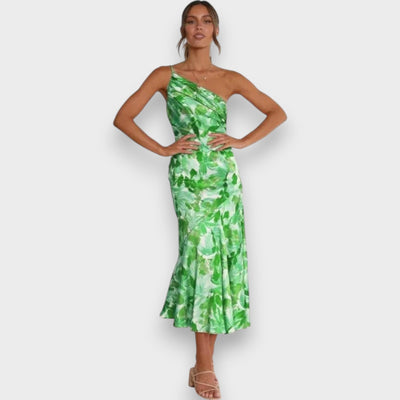 Celie™ | Floral One-Shoulder Dress