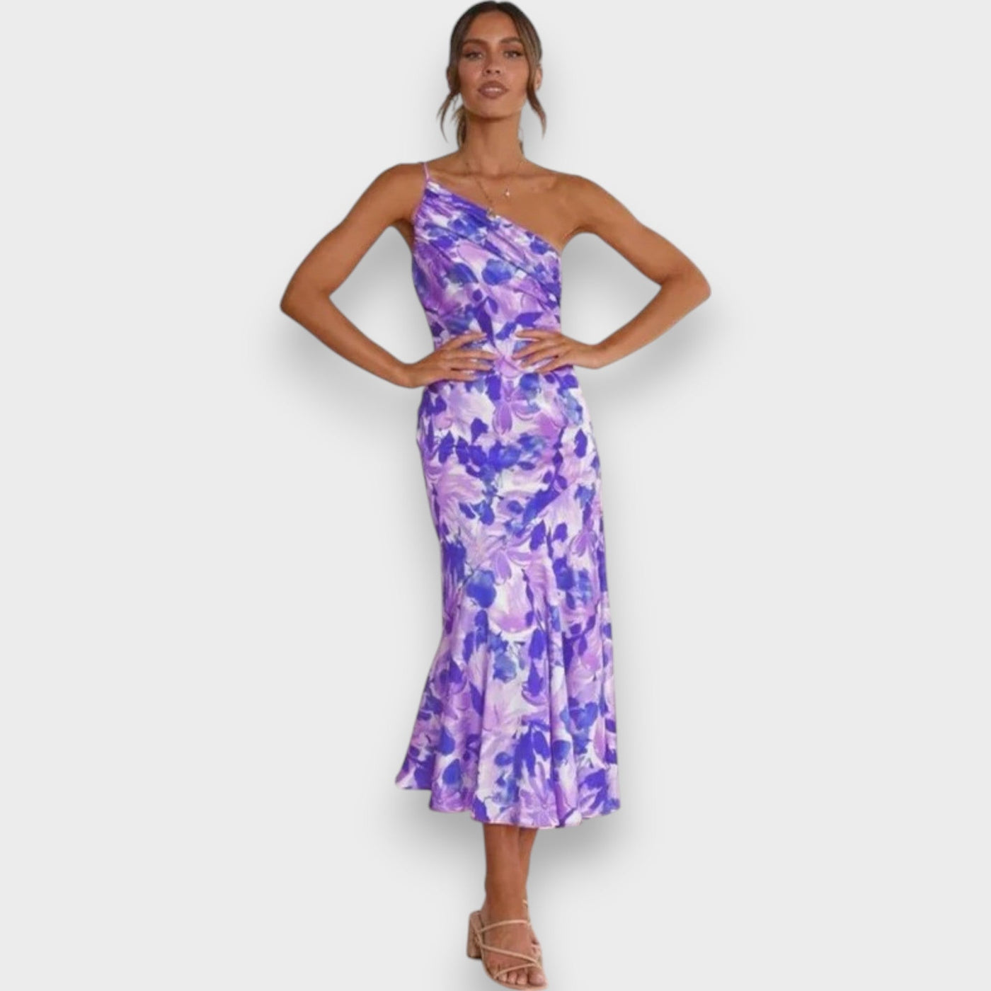 Celie™ | Floral One-Shoulder Dress