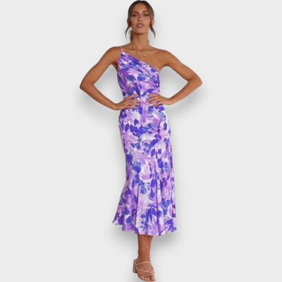 Celie™ | Floral One-Shoulder Dress
