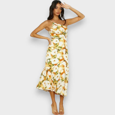 Celie™ | Floral One-Shoulder Dress