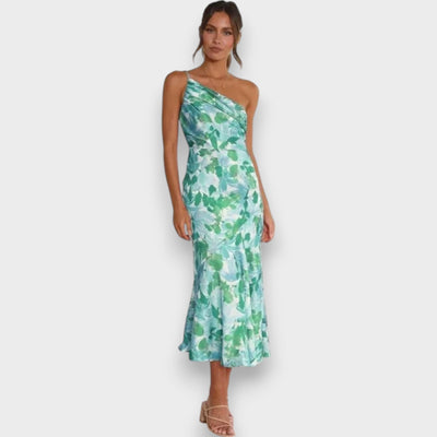 Celie™ | Floral One-Shoulder Dress